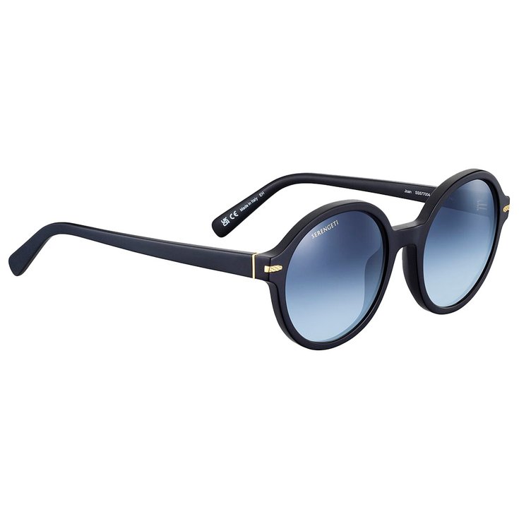 Serengeti Sonnenbrille Joan Matte Black Mineral Polarized Blue Gradient Präsentation