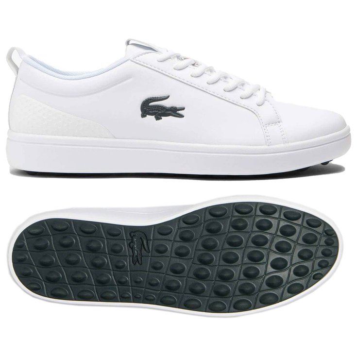 Lacoste Schuhe ohne Spikes G-Elite White Dark Green Präsentation
