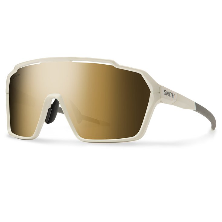 Smith Sonnenbrille Shift XL Mag Matte Bone Chromapop Black Gold Mirror Präsentation