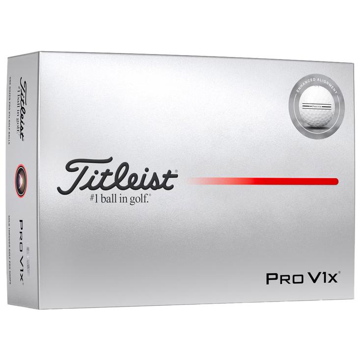 Titleist Balles neuves Pro V1x Enhanced Alignment White Présentation
