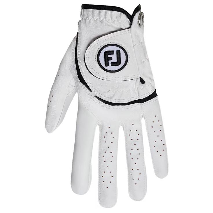 Footjoy Klassischer Synthetikhandschuh (einzeln) Junior White Black Präsentation