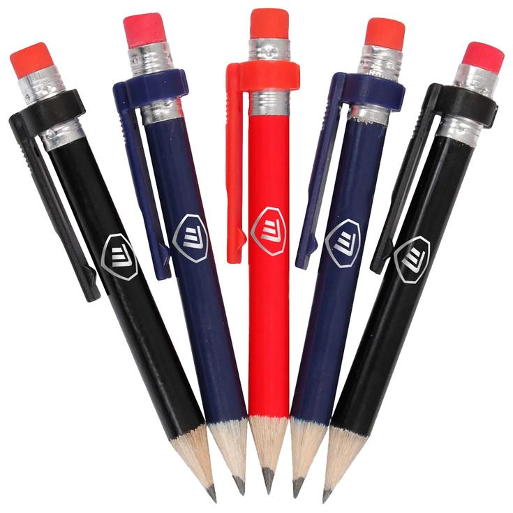 Masters Filzstift Wood Pencils With Clip Eraser x5 Präsentation