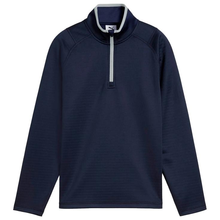 Puma Golf Pullover Waffle Fleece 1/4 Zip BN Deep Navy Präsentation