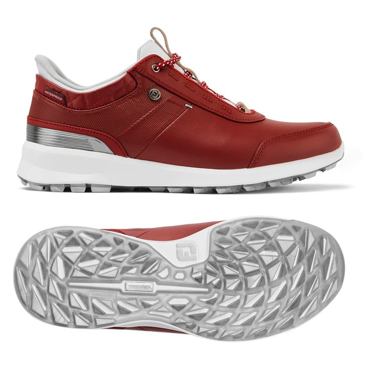 Footjoy Chaussures sans spikes Stratos Women Red Détail golf 1