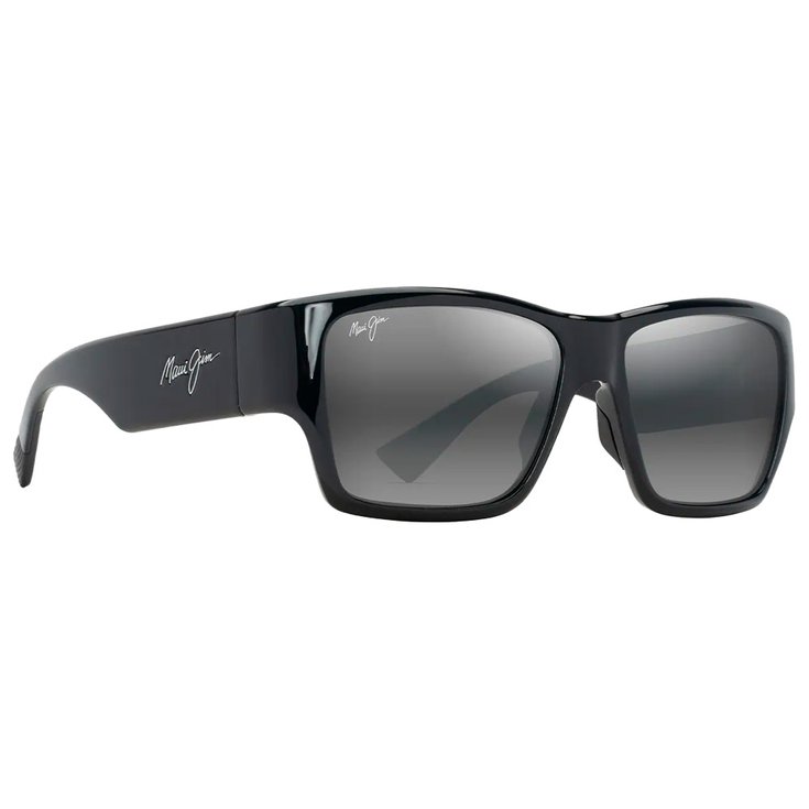Maui Jim Sonnenbrille Ka'olu Noir Brillant Neutral Grey Minéral Superthin Präsentation