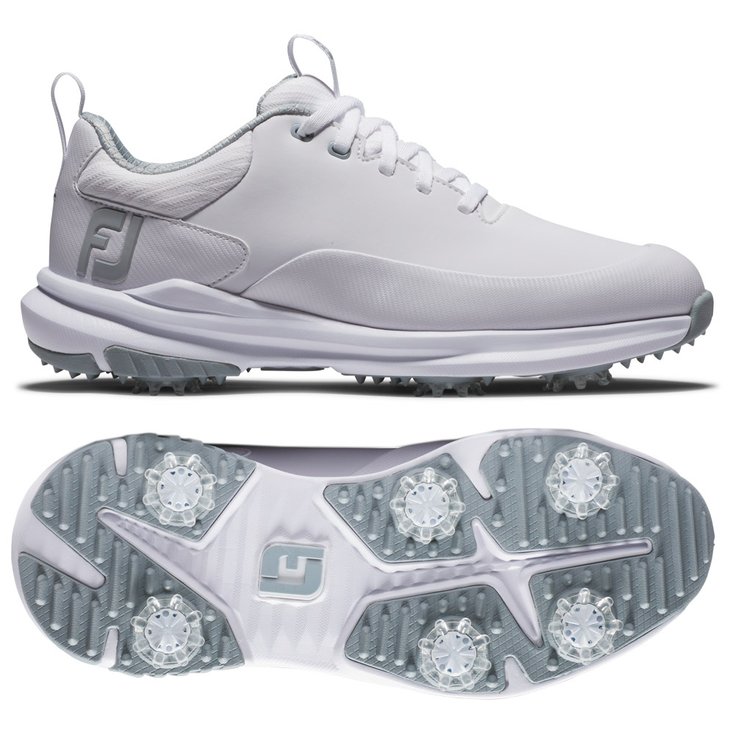 Footjoy Schuhe ohne Spikes Women's Tour Rival Whte White Grey Präsentation