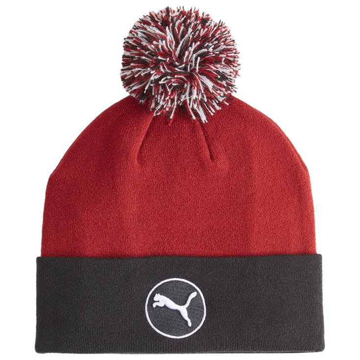 Puma Golf Mütze Wrmlbl Removable Pom Beanie Intense Red Puma Black Präsentation