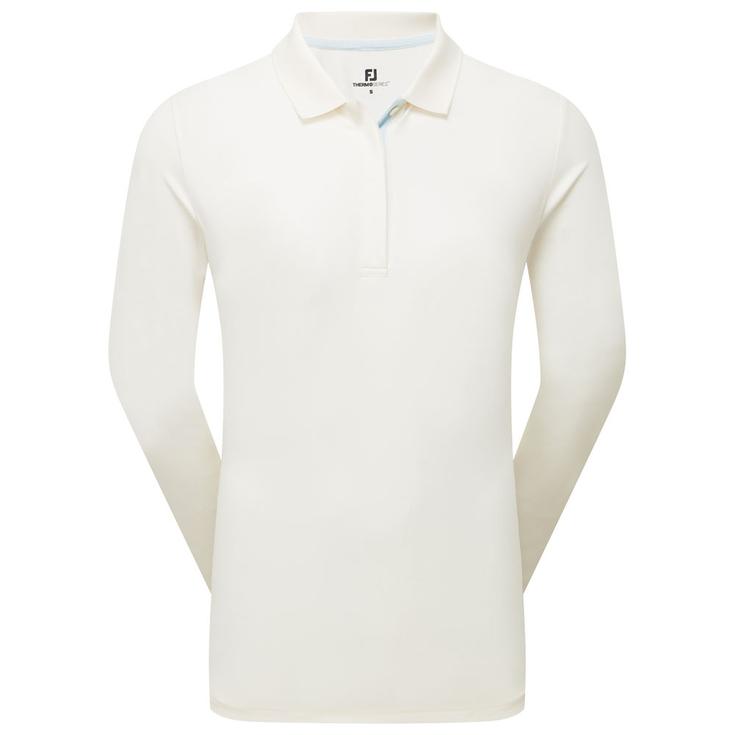 Footjoy Polohemde Thermoseries Long Sleeves Off White Präsentation