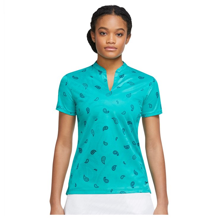 Nike Polo Dri-fit Victory Sp Washed Teal Black Détail golf 1