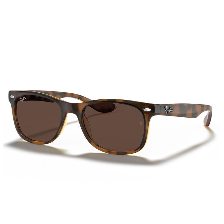 Ray Ban Sonnenbrille New Wayfarer Kids Polished Black Dark Green Präsentation