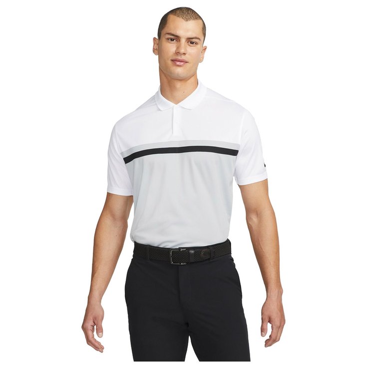 Nike Polohemde Dri Fit Victory Color Block Polo White Lt Smoke Grey Black Präsentation