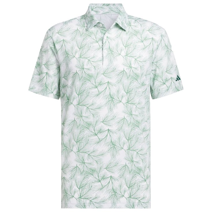 adidas Polohemde Ultimate365 Pine Print White Preloved Green Präsentation
