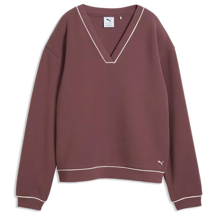 Puma Golf Pullover W Cloudspun Fleece V Rich Cocoa Präsentation