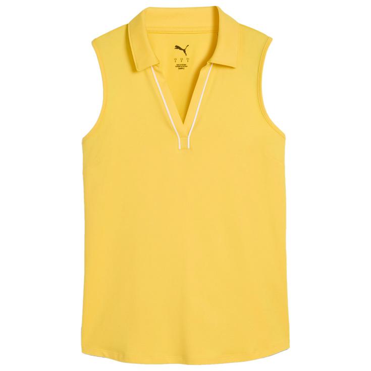Puma Golf Polohemde W Cloudspun Piped SL Polo Sunny Yellow Präsentation