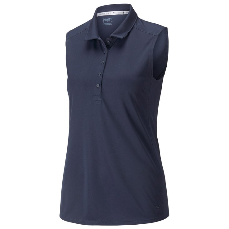 Puma Golf Polo Women's Gamer Shortsleeves Polo Navy Blazer Présentation