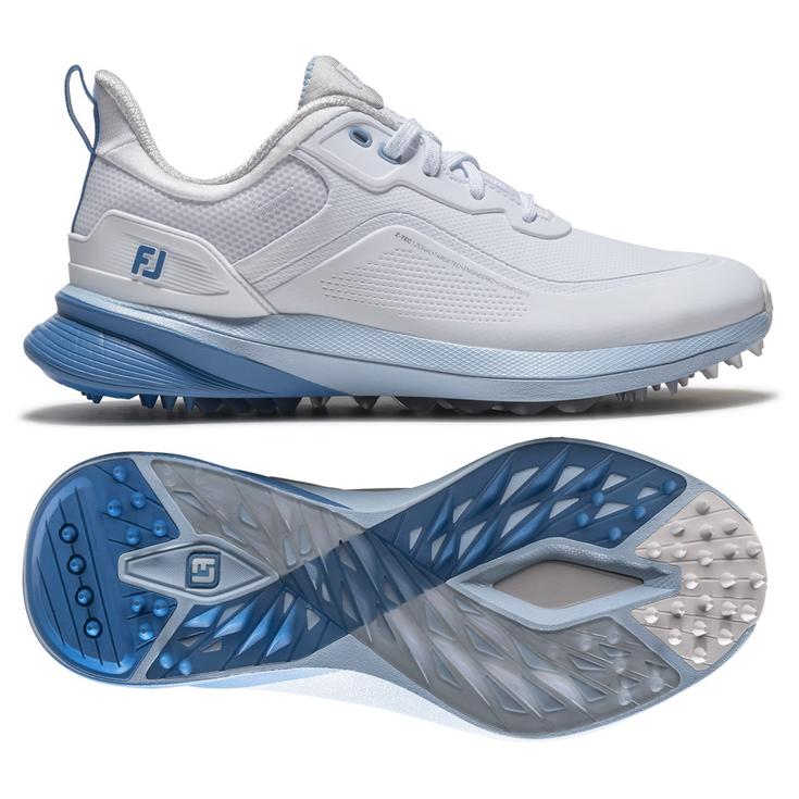 Footjoy Schuhe ohne Spikes Women Pro SL White White Blue Präsentation