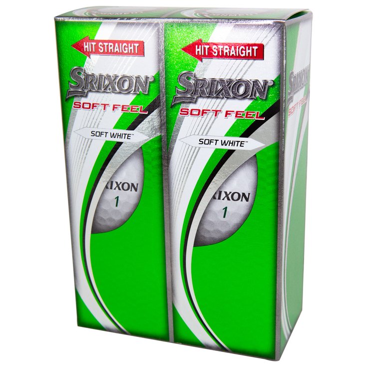 Srixon Neue Golfbälle Soft Feel 12 White Performance Pack - 6 Balles Präsentation