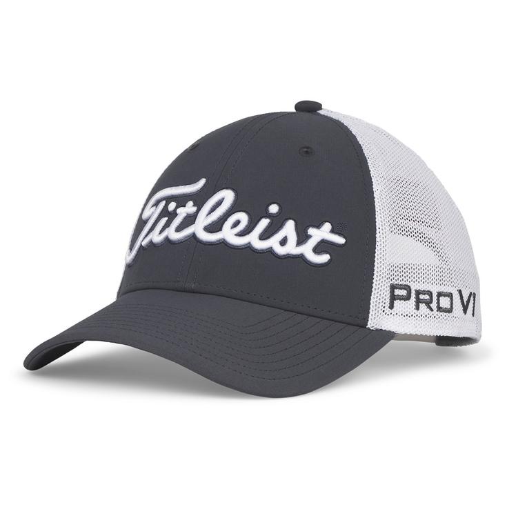 Titleist Cap Tour Performance Mesh Charcoal White Präsentation
