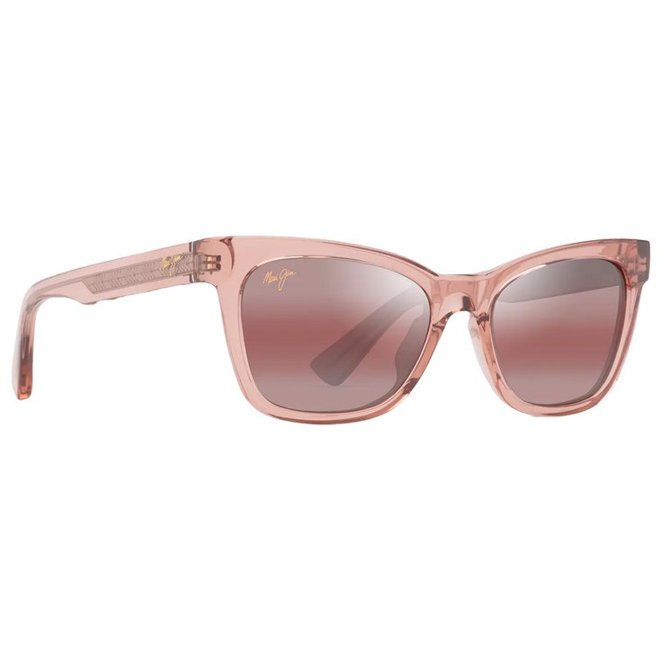 Maui Jim Sonnenbrille Hiwahiwa Shiny Transparent Antique Pink Maui Rose Mineral Superthin Präsentation