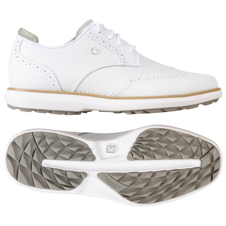 Footjoy Chaussures sans spikes Women's Traditions Spikeless All White Présentation
