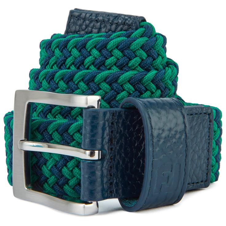 Footjoy Gürtel Braided Belt Navy Field Green Präsentation