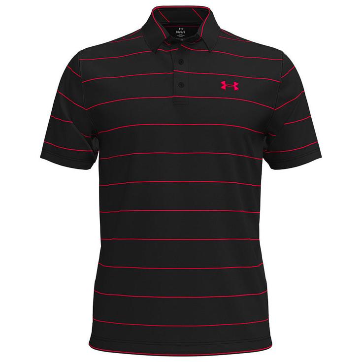 Under Armour Polo Playoff 3.0 Stripe Black Racer Red Présentation