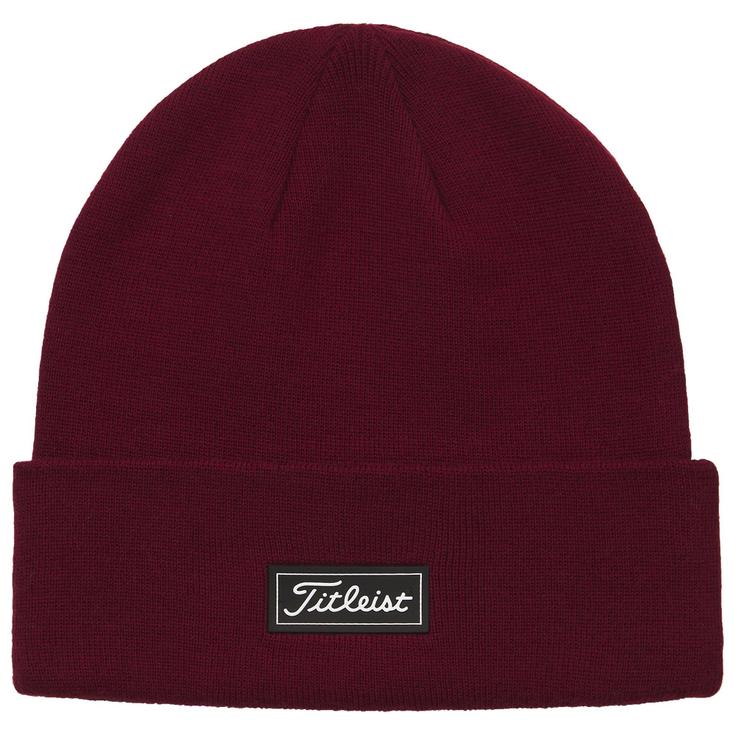 Titleist Mütze Charleston Cuff Knit Burgundy White Präsentation