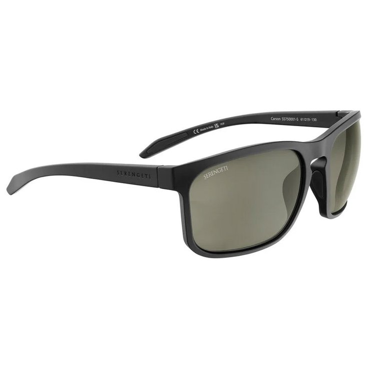 Serengeti Lunettes de soleil Carson Black Matte Mineral Polarized 555nm Présentation