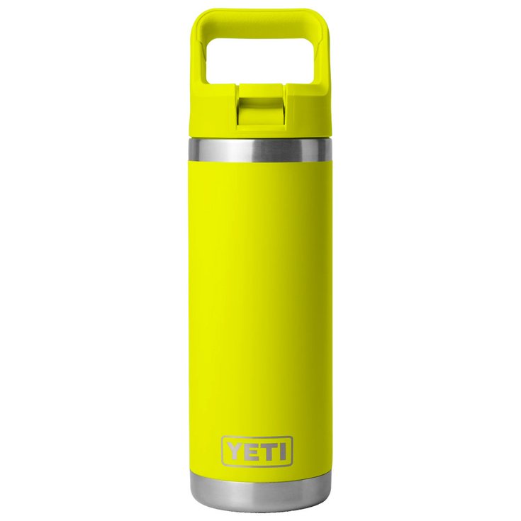 Yeti Trinkflasche Rambler 18 Oz (532 ml) Straw Bottle Firefly Yellow Präsentation