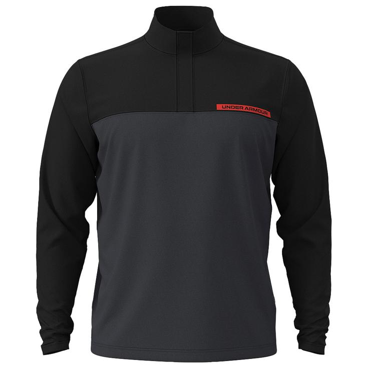 Under Armour Pullover T2G 1/4 Zip Black Anthracite Fire Präsentation