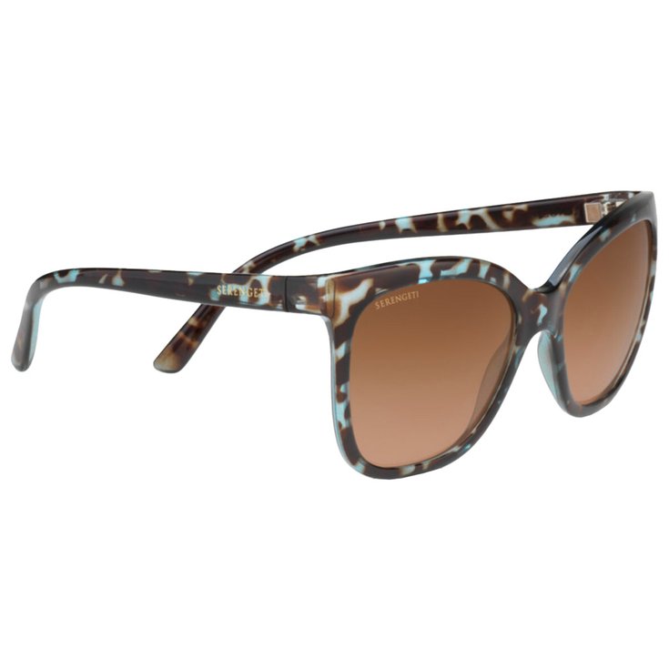 Serengeti Sonnenbrille Agata Shiny Blue Tortoise Polarized Drivers Gradient Präsentation