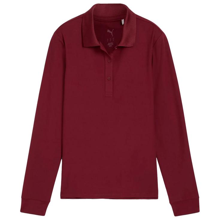 Puma Golf Polohemde W Cloudspun Midwght Ls Polo Ruby Shimmer Präsentation