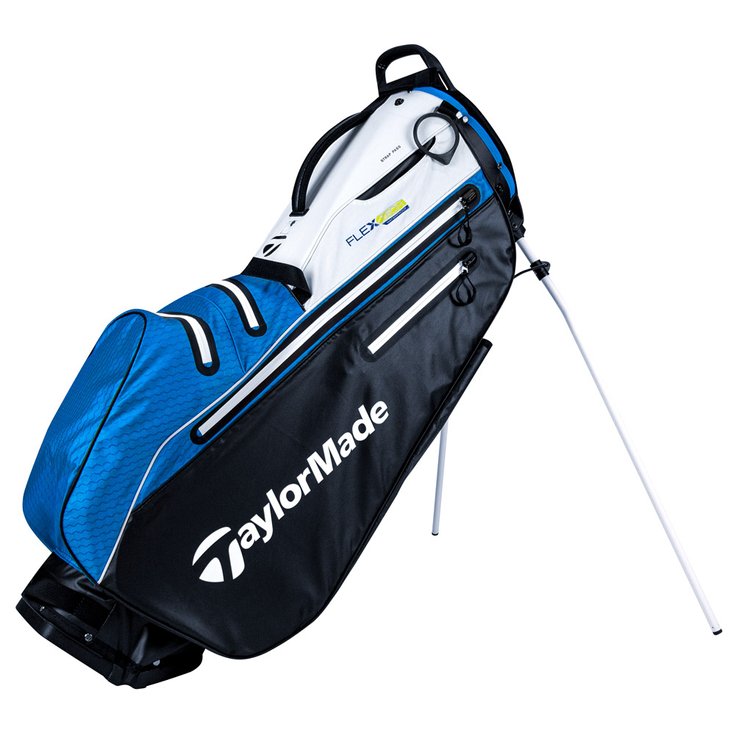 Taylormade Standbag (Komplettsatz) Flextech Waterproof Launch White Blue Präsentation