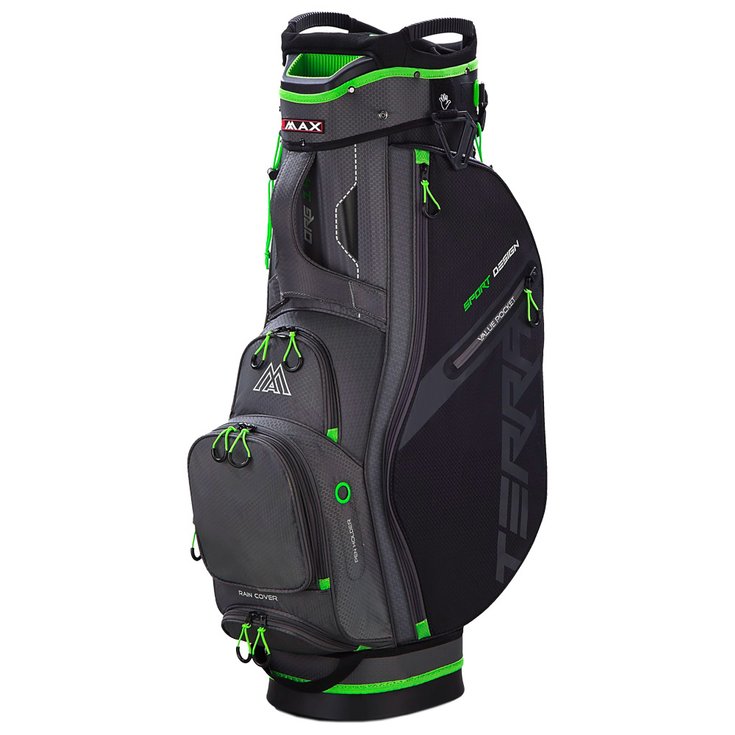 Big Max Cartbag (Komplettsatz) Terra Sport Charcoal Black Lime Präsentation