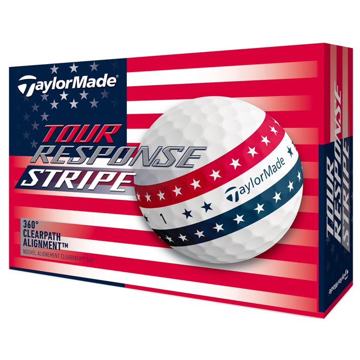 Taylormade Balles neuves Tour Response Stripe USA Limited Edition Présentation