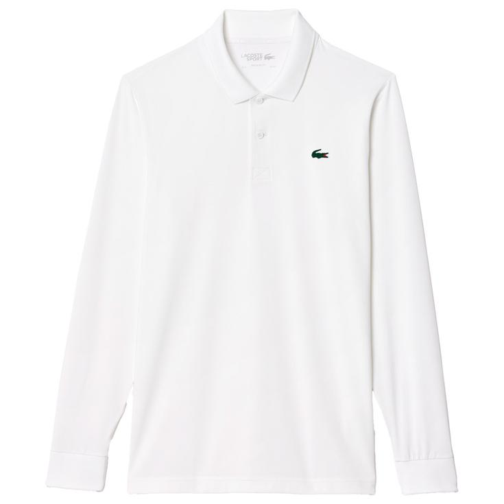 Lacoste Polohemde Solid Long Sleeve Blanc Präsentation