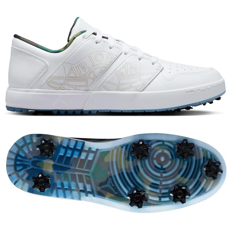 Nike Schuhe mit Spikes Jordan Nu Retro 1 G White Präsentation