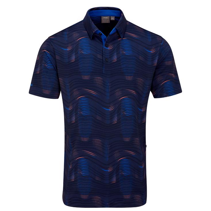 Ping Polohemde Optic Groove Navy Multi Präsentation