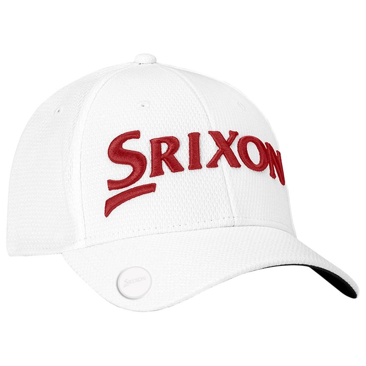 Srixon Cap Ball Marker White Red Präsentation