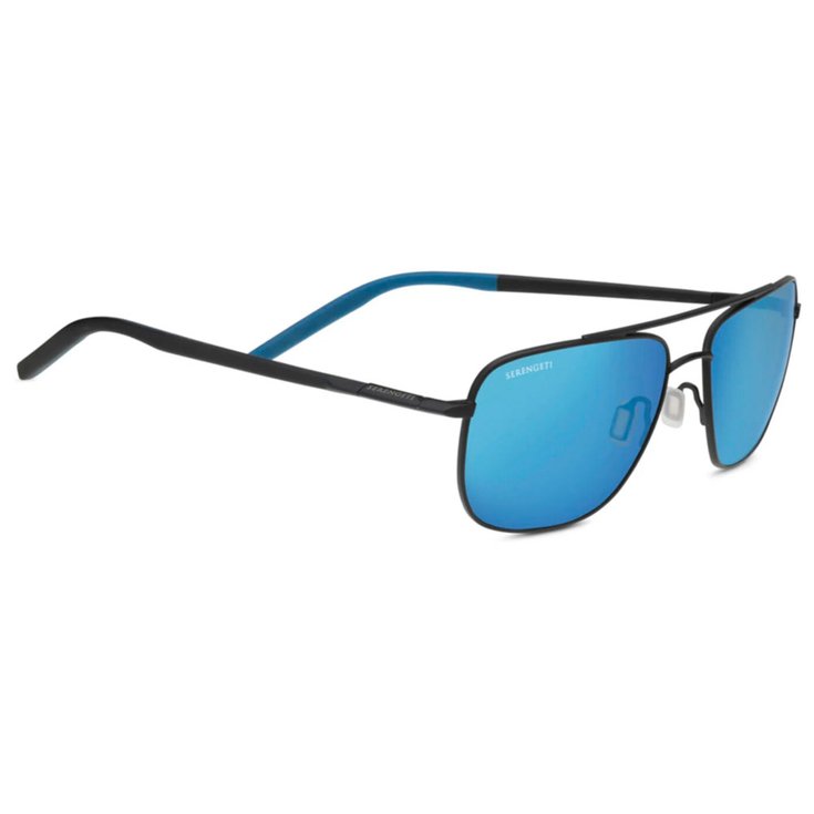Serengeti Sonnenbrille Tellaro Matte Black Blue Mineral Polarized 555nm Blue Präsentation