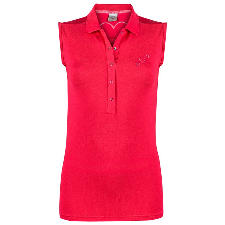 Girls Golf Polohemde Sleeveless Red Love Präsentation