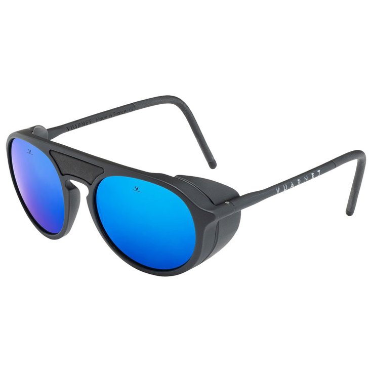 Vuarnet Lunettes de soleil Vl1709 Ice Medium Noir Mat Pure Grey Blue Flash Présentation