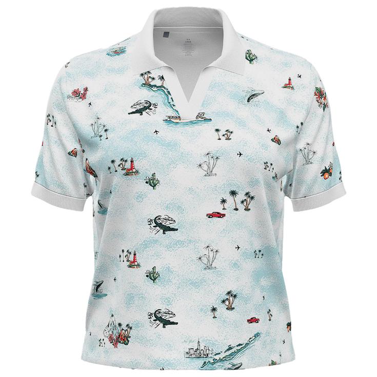 Under Armour Polohemde Armourdry Golf Trip Polo White Rack Green Präsentation