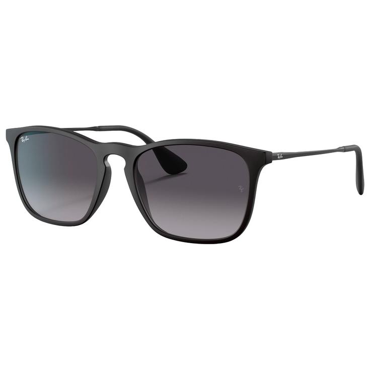 Ray Ban Sonnenbrille RB4187 Chris Matte Rubber Black Dark Grey Gradient Präsentation