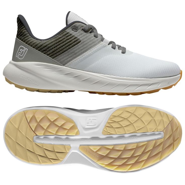 Footjoy Schuhe ohne Spikes Flex Women White Grey Charcoal Präsentation