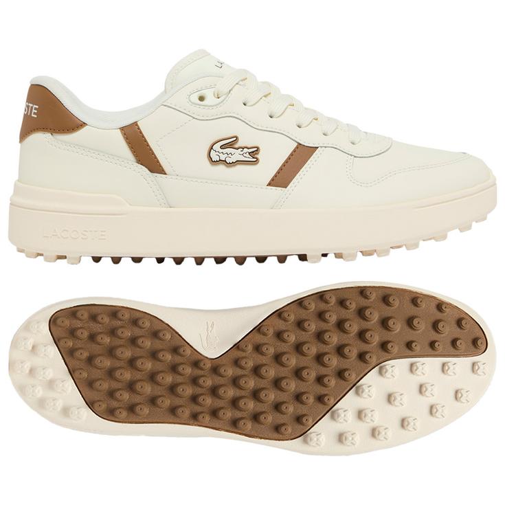 Lacoste Schuhe ohne Spikes T-Clip Golf Off White Brown Präsentation