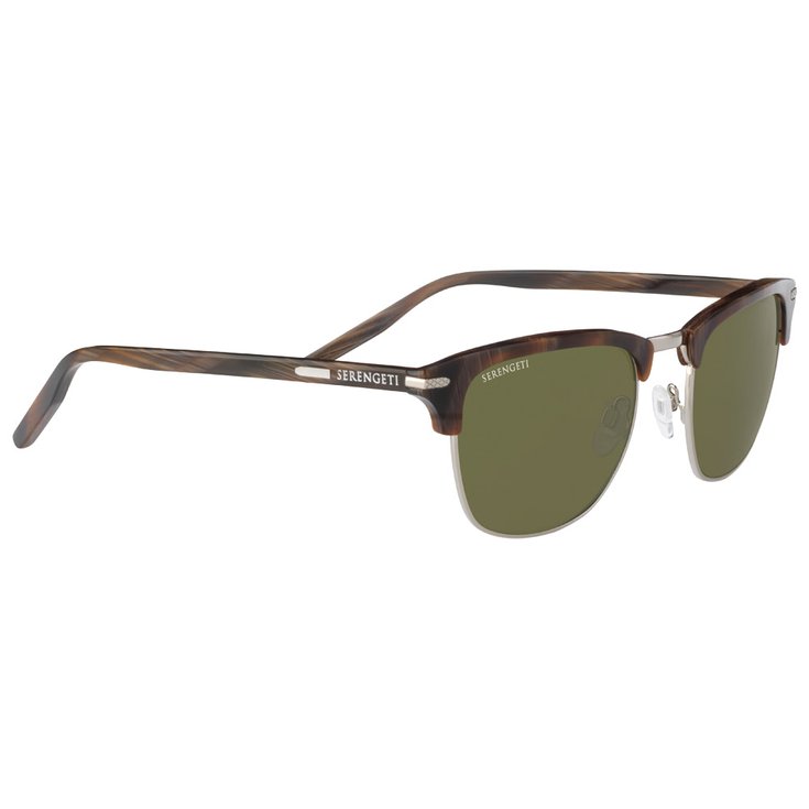 Serengeti Lunettes de soleil Alray Shiny Wood Grain/Shiny S Ilver Mineral Polarized 555Nm Présentation