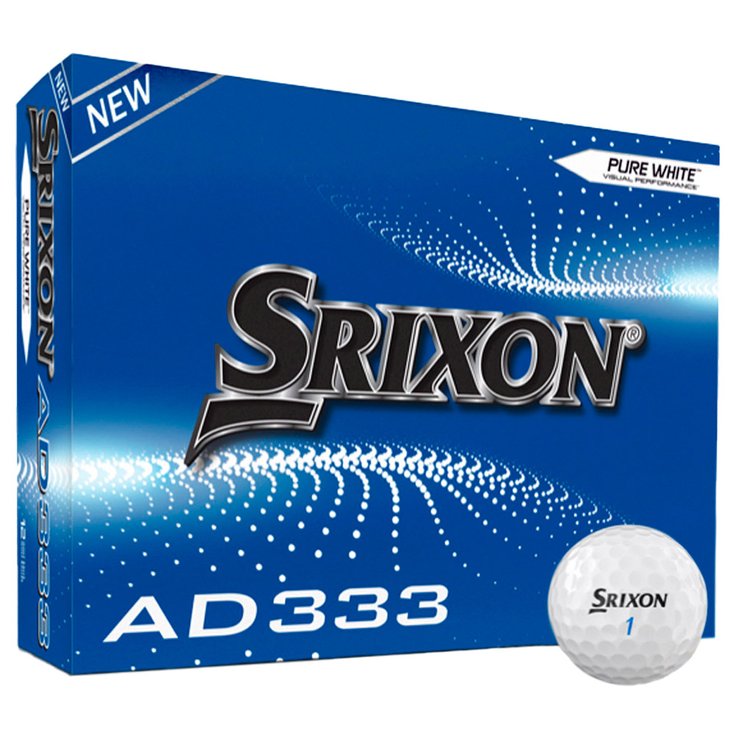 Srixon Balles neuves AD333 10 Pure White - Sans Présentation