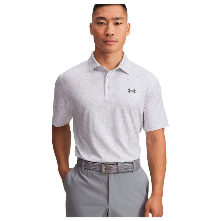 Under Armour Polohemde Playoff 3.0 Printed Polo White Halo Gray Castlerock Präsentation