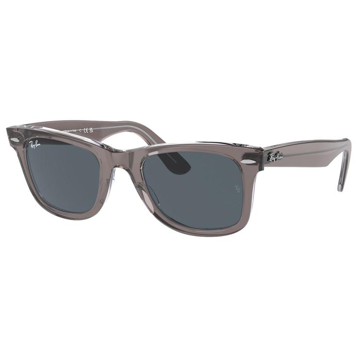 Ray Ban Sonnenbrille RB2140 Original Wayfarer Classic Polished Grey Transparent Blue Präsentation